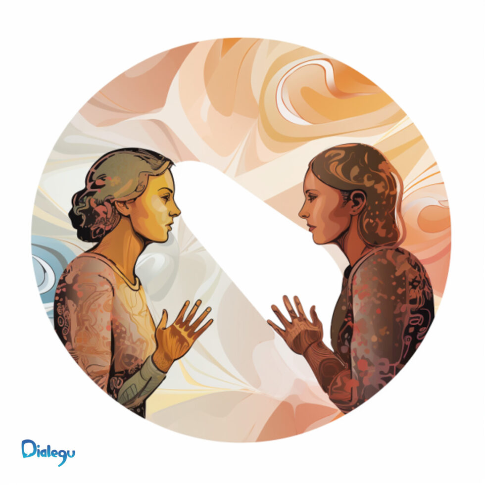 Participantes en doble círculo realizando una rueda de opiniones